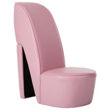 Vidaxl hakstoel kunstleer roze