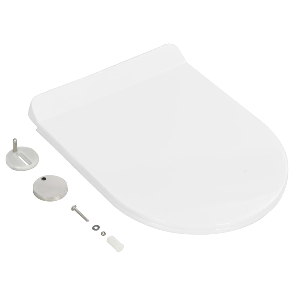 Vidaxl Sedile del toilette morbido con design a rilascio rapido bianco