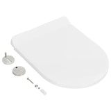 Vidaxl toilet seat soft-close with Quick-release design white