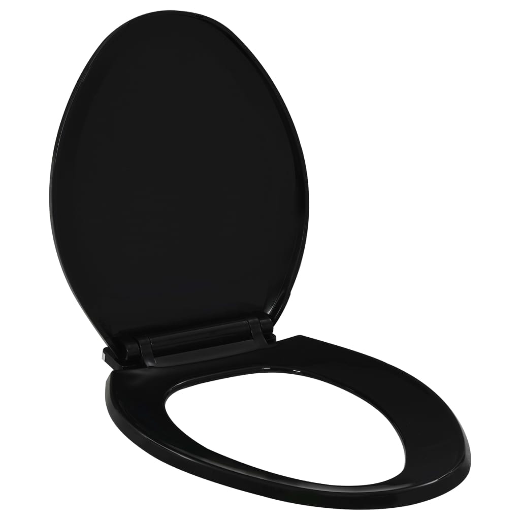 Vidaxl toilet seat soft-close with Quick-release design black