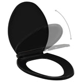 Vidaxl toilet seat soft-close with Quick-release design black