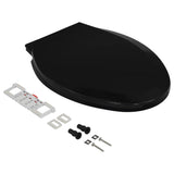 Vidaxl toilet seat soft-close with Quick-release design black