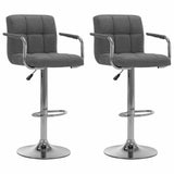 Vidaxl barstoelen 2 st stof lichtgrijs