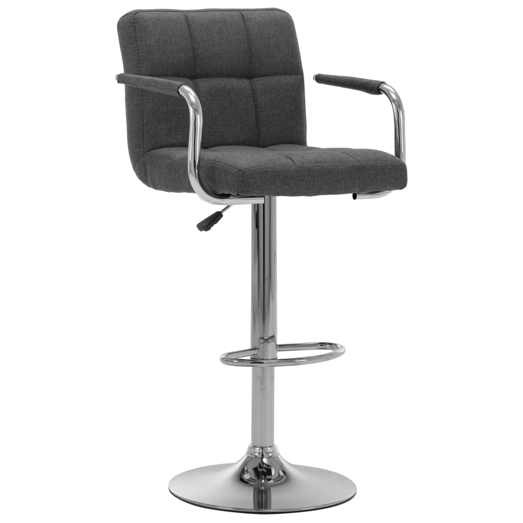 Vidaxl barstoelen 2 st stof donkergrijs