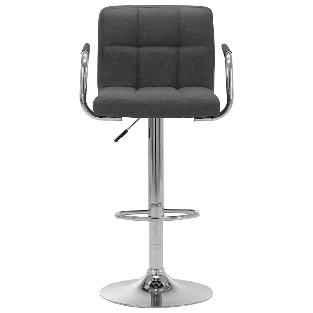 Vidaxl barstoelen 2 st stof donkergrijs