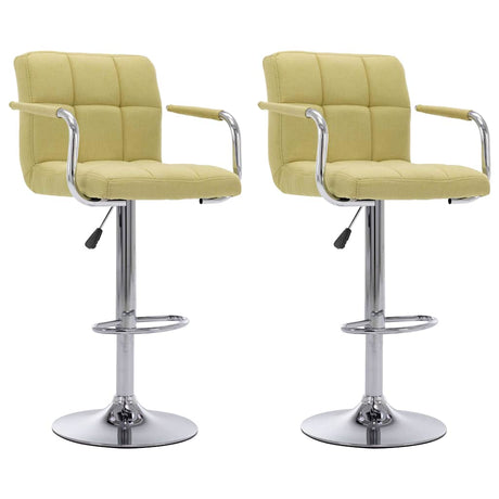 Vidaxl barstoelen 2 st stof groen