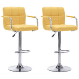 Vidaxl barstoelen 2 st stof geel