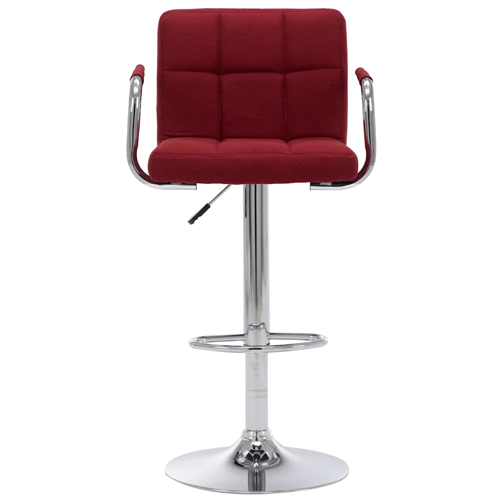 Vidaxl barstoelen 2 st stof wijnrood