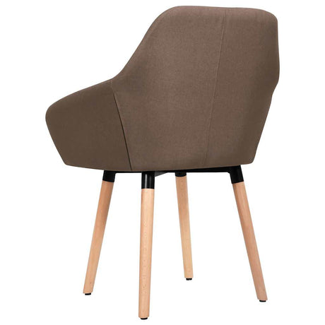 Vidaxl eetkamerstoelen 2 st stof bruin