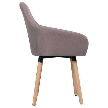 Vidaxl eetkamerstoelen draaibaar 2 st stof taupe