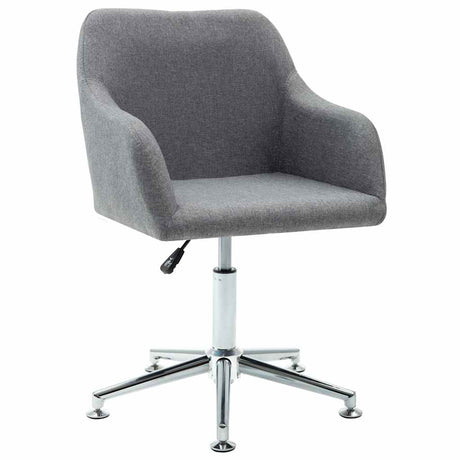 Vidaxl eetkamerstoelen draaibaar 2 st stof lichtgrijs
