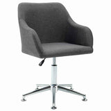 Vidaxl eetkamerstoelen draaibaar 2 st stof donkergrijs