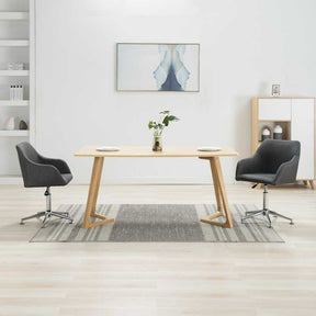 Vidaxl eetkamerstoelen draaibaar 2 st stof donkergrijs