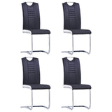 Vidaxl eetkamerstoelen 4 st kunstleer zwart
