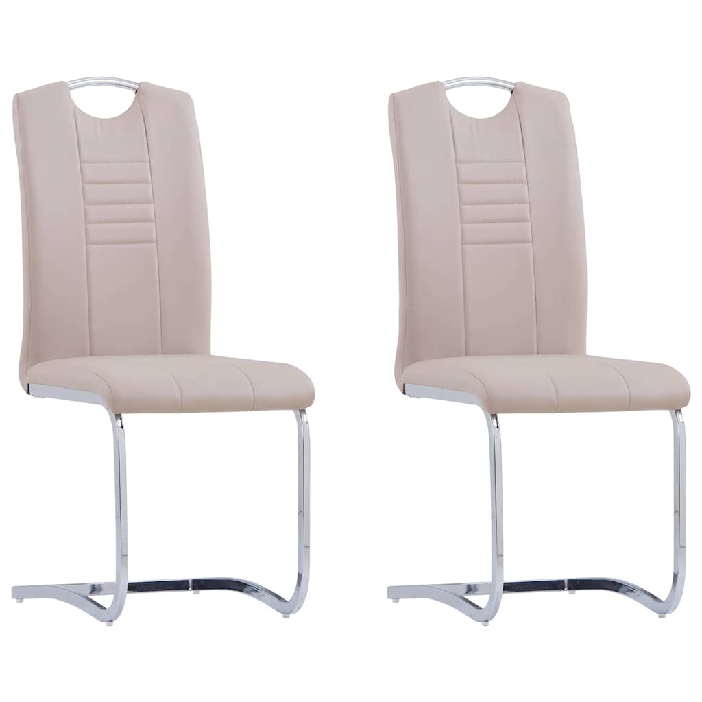 Vidaxl eetkamerstoelen 2 st kunstleer cappuccino