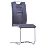 Vidaxl eetkamerstoelen 2 st kunstsuède grijs