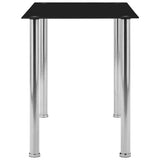 Vidaxl eettafel 120x60x75 cm gehard glas zwart