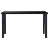 Vidaxl eettafel 140x70x75 cm gehard glas zwart