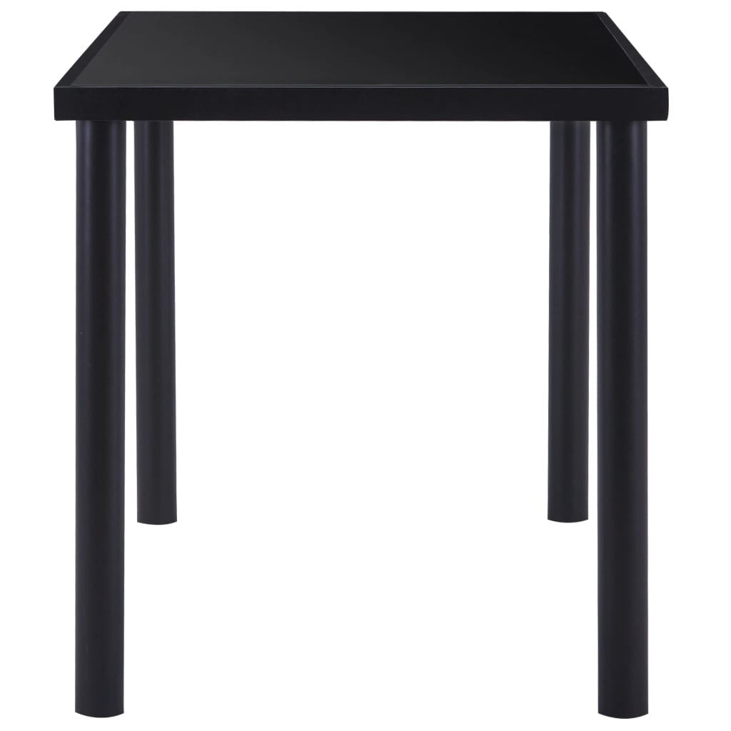 Vidaxl eettafel 140x70x75 cm gehard glas zwart