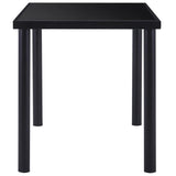 Vidaxl eettafel 140x70x75 cm gehard glas zwart