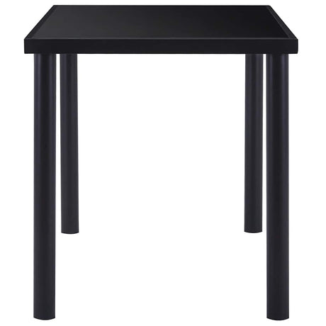 Vidaxl eettafel 140x70x75 cm gehard glas zwart