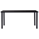 Vidaxl eettafel 160x80x75 cm gehard glas zwart