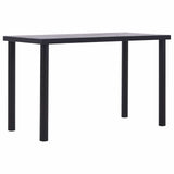 Vidaxl eettafel 120x60x75 cm mdf zwart en betongrijs