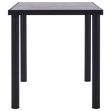 Vidaxl eettafel 140x70x75 cm mdf zwart en betongrijs