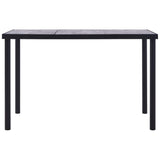 Vidaxl eettafel 160x80x75 cm mdf zwart en betongrijs