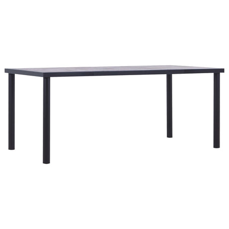 Vidaxl eettafel 180x90x75 cm mdf zwart en betongrijs