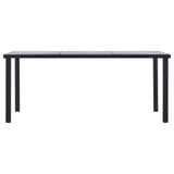 Vidaxl eettafel 180x90x75 cm mdf zwart en betongrijs