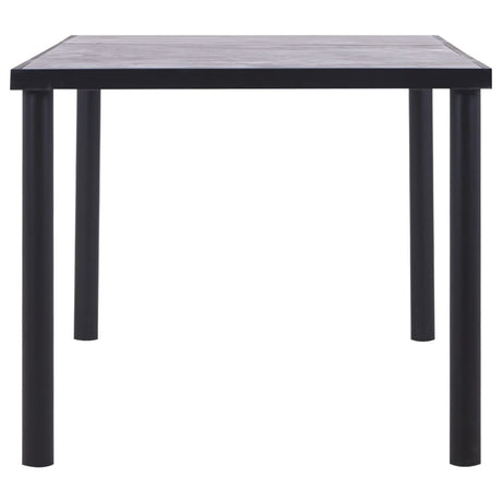 Vidaxl eettafel 180x90x75 cm mdf zwart en betongrijs