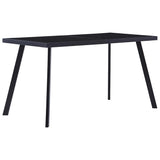 Vidaxl eettafel 140x70x75 cm gehard glas zwart