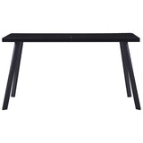 Vidaxl eettafel 140x70x75 cm gehard glas zwart