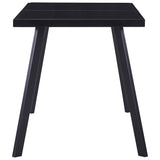 Vidaxl eettafel 140x70x75 cm gehard glas zwart