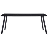 Vidaxl eettafel 160x80x75 cm gehard glas zwart