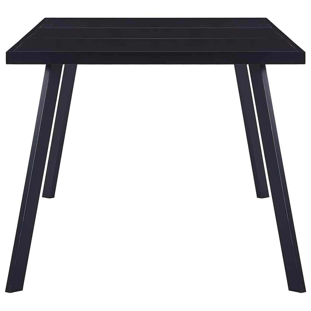 Vidaxl eettafel 160x80x75 cm gehard glas zwart