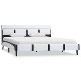 Vidaxl bedframe met led kunstleer wit 140x200 cm