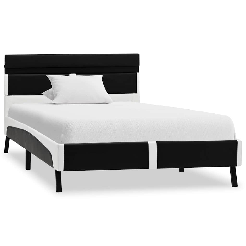 Vidaxl bedframe met led kunstleer zwart 90x200 cm
