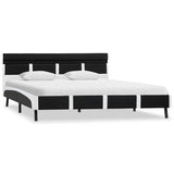 Vidaxl bedframe met led kunstleer zwart 140x200 cm