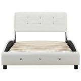 Vidaxl bedframe kunstleer wit 90x200 cm