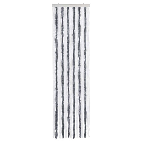 Vidaxl vliegengordijn 56x185 cm chenille grijs en wit