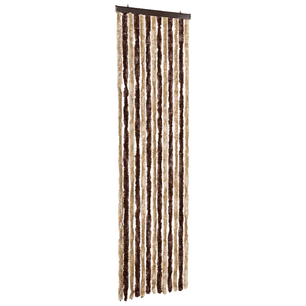 Vidaxl vliegengordijn 56x185 cm chenille beige en lichtbruin