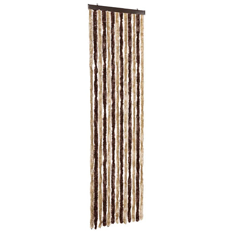 Vidaxl vliegengordijn 56x185 cm chenille beige en lichtbruin