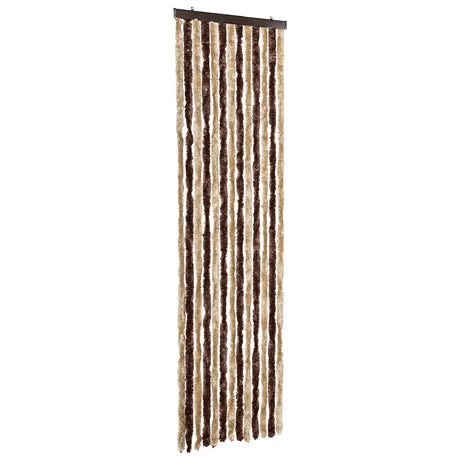Vidaxl vliegengordijn 56x185 cm chenille beige en lichtbruin