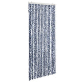 Vidaxl Fly Cundain 56x185 cm Chenille Blue, White and Silver