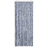 Vidaxl Fly Cundain 56x185 cm Chenille Blue, White and Silver