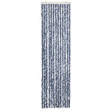 Vidaxl vliegengordijn 56x185 cm chenille blauw, wit en zilver