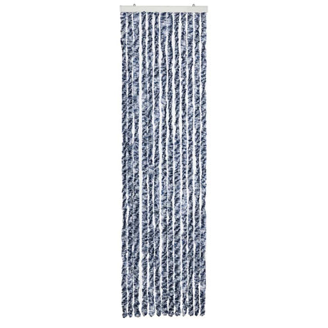 Vidaxl vliegengordijn 56x185 cm chenille blauw, wit en zilver