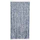 Vidaxl vliegengordijn 100x220 cm chenille blauw, wit en zilver